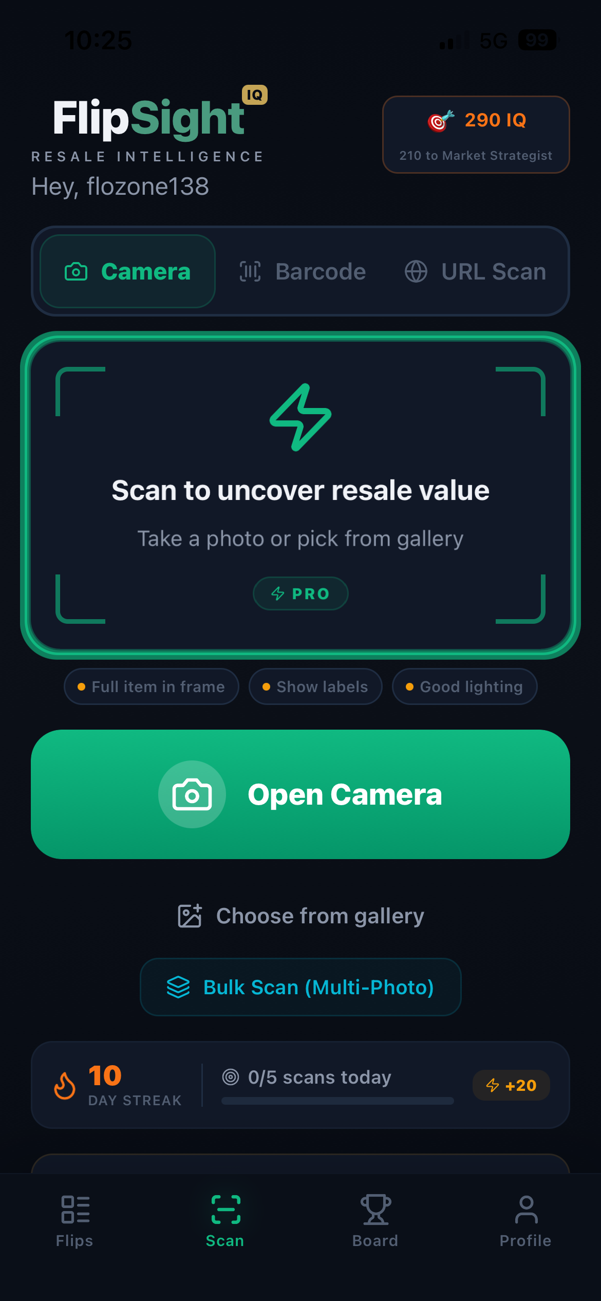 Scan item